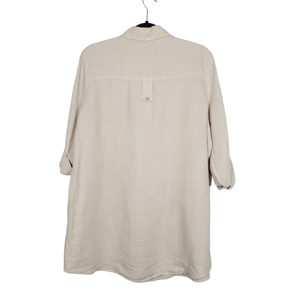 Soft Surroundings 100% Linen Button Down - image 4